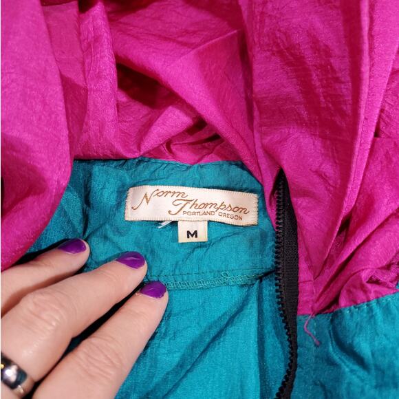 Norm Thompson | Vintage Color Block Wind Breaker-Work Out Jacket | Size M - Picture 8 of 9